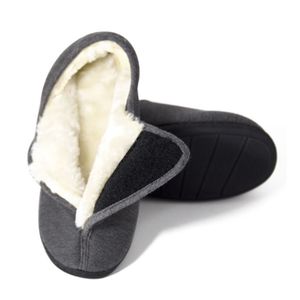 High Quality Easy Wear Snow Boots Elderly Walking Shoes Fur Trim Lined Warmly Diabetic Winter Shoes