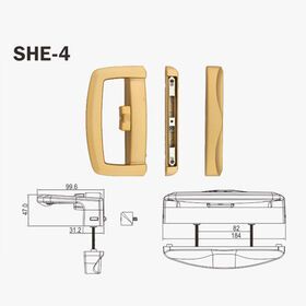Aluminum Sliding Window Door Lever D Type Patio Door Handle Slide Interior Kitchen Pull Door Handles