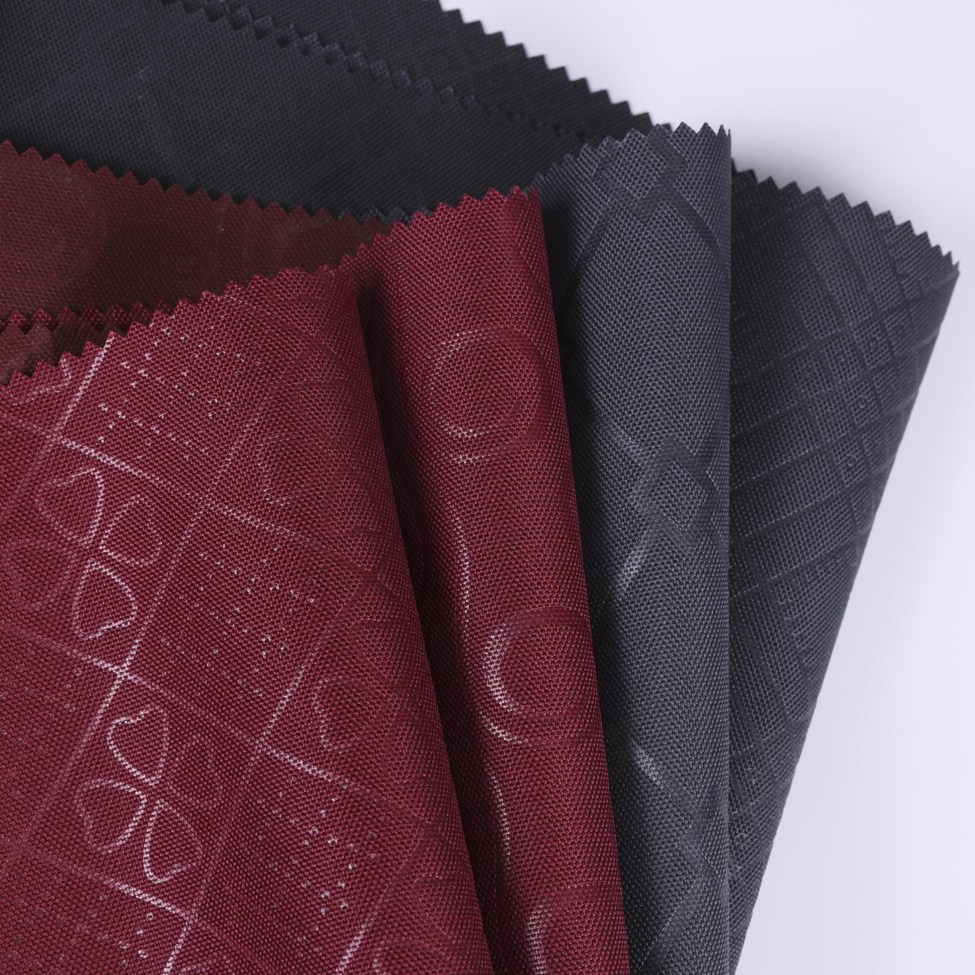 Manufacturer Wholesale PU Coated Emboss 500D*500D 72T Oxford Fabric Material