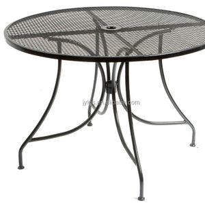 Metal Mesh Dining Round Table and Chairs Outdoor Furniture Balcony