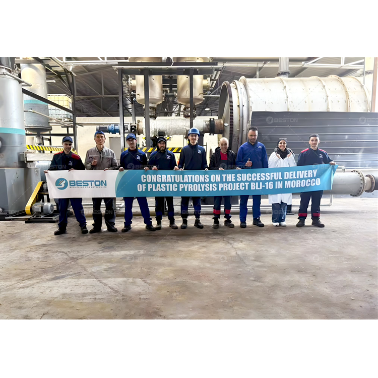 Beston Group BLJ-16 16 Ton Per Day Waste Plastic Pyrolysis Plant to Pyrolysis Oil Naphtha