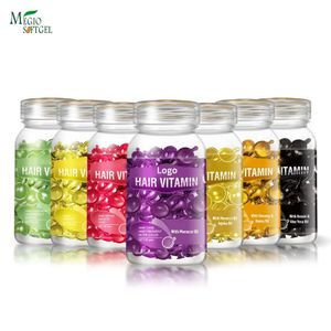 Private Label Hair Growth Vitamin Serum Capsules Deep Moisturizing Organic Gummy Hair Oil Leave-In Nourishing Vitamins