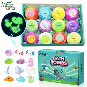 Wholesale OEM/ODM Organic Skin Care Bath Bomb Handmade Fizzy Balls Gift Sets for Kids with Surprise Animal Toys Inside