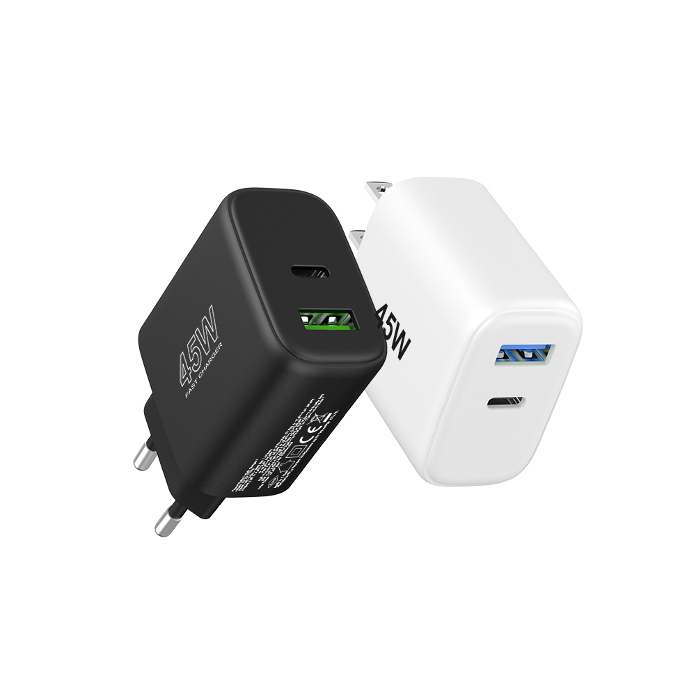 Super Fast Charging PD 45W USB C Charger EU US KR UK Plug Portable Universal Gan Cell Phone Charger USB 20W Charger Type C 45w