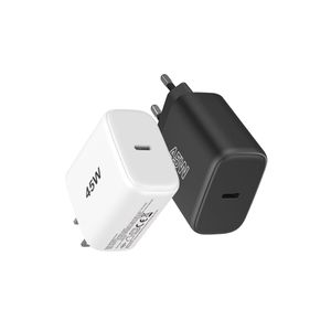 Hot Sell PD 45w Charger Type c EU UK US KR Plug Mobile Phone Power Adapter Super Fast Charging USB C Wall Charger for Samsung