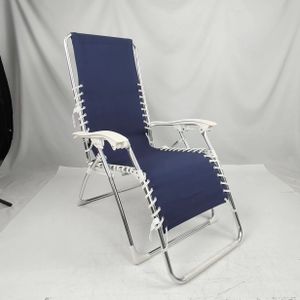 Modern Design Outdoor Folding Beach Chair Simple Lightweight Metal Easy-Carry for Park and Courtyard Camping Table Included