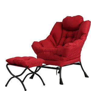 Outdoor Patio Folded Fabric Furniture Sofa Reclin Chair with Footrest