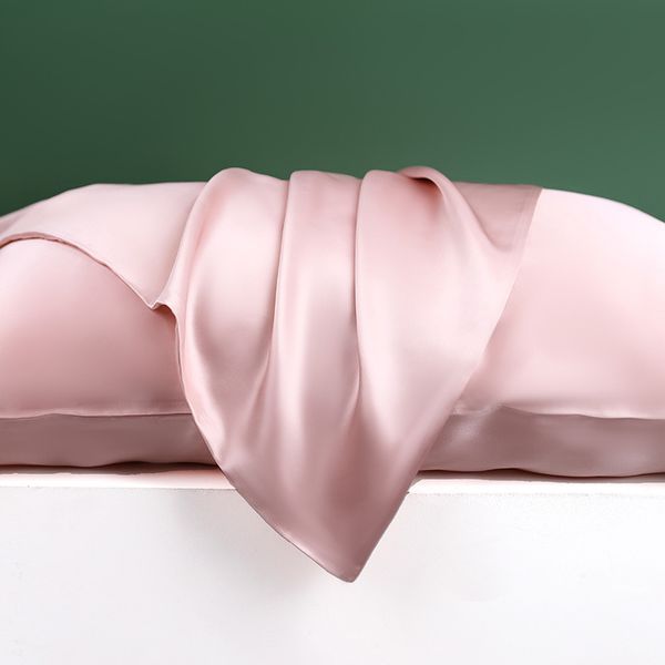 22Momme 100% Mulberry Silk Satin Pillowcase Soft Breathable Luxury 51*66cm Zipper Silk Pillow case Cover for Home Sleep