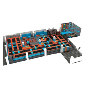 Glow Soft Pad Trampoline Park with Rope Course