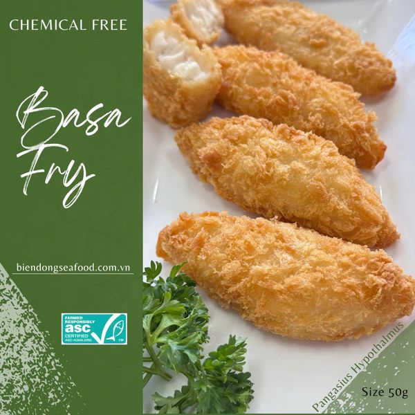 Breaded Pangasius in Leaf Shape