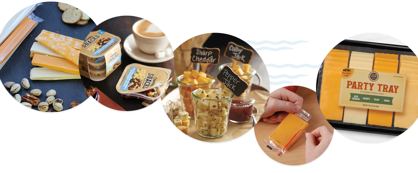 cheese cubes, sticks, string