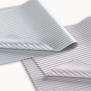 RTS 100/2s 100% Cotton Yarn Dye Dobby Stripe Medium Weight Woven Stripe Semi Plain Shirts Fabric Cotton Fabric