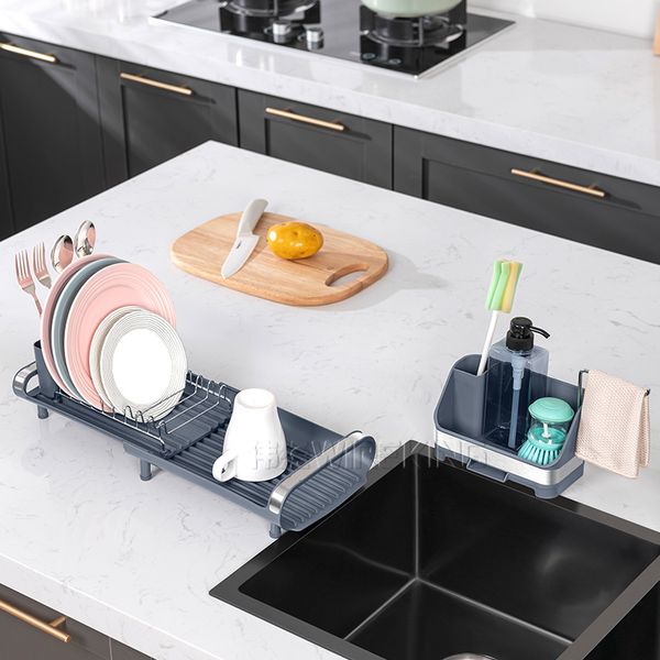 WIREKING in Store Hot Selling Foldable Dish Rack Kitchen Sink Organizer Over the Sink Dish Drying Rack Kitchen Accessories