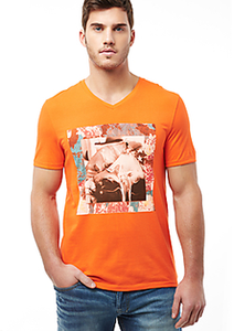 Men's V-Neck Graphic T-Shirt