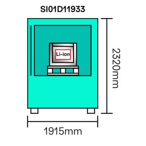 1.5-Meter LithiumVault Container - SI01D11933 || Hinge doors on 1 Level