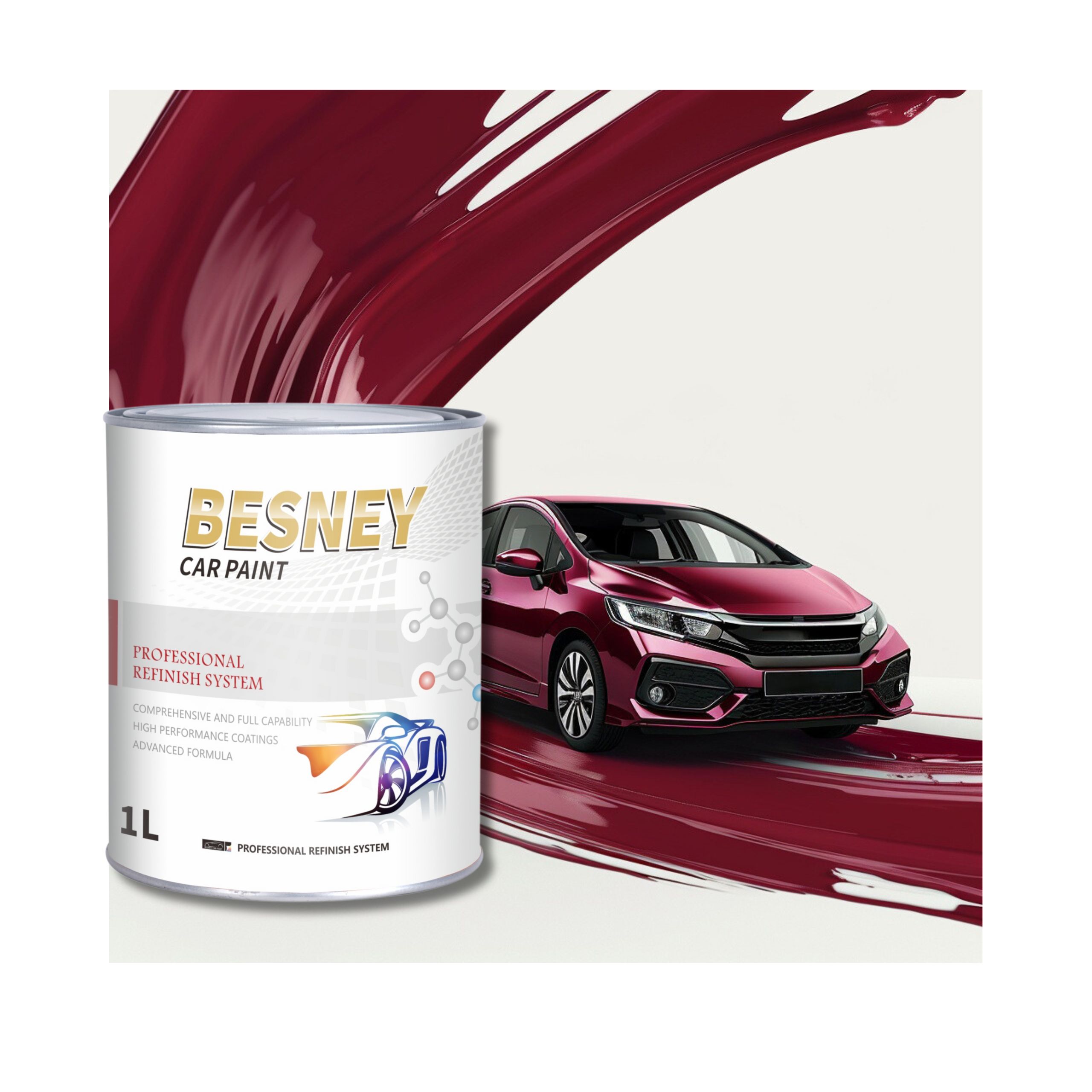 Washinta Car Paint Manufacturer Automotive Excellent Basecoat Spray Paint Color Pigment for Automotive Refinish