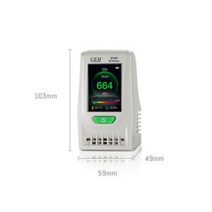 CEM DT-967 Gas Analyzer Desktop Indoor Air Quality CO2 Monitor with NDIR Sensor and Max/Min Value Recall Function