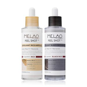 Custom Logo Plant Extract Soft Exfoliating Dead Skin Cells Soothing Exfoliator Glow White Rice & Black Rice Ampoule