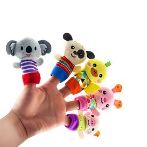 Custom Lovely Soft Plush Finger Puppet Hand Puppets Toys for Kids Cartoon Animal Lion & Monkey for Parent-Child Interaction