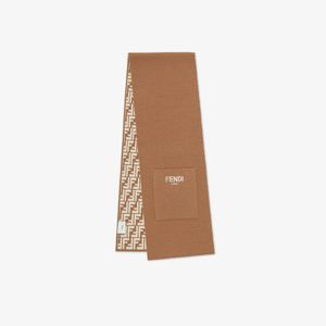 Knit junior scarf Wool Beige