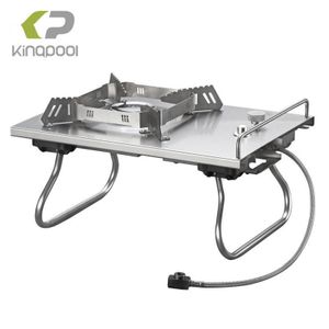 Kingpool High Power Outdoor Portable BBQ Tabletop Gas Stove Butane Propane Burner Table IGT Stove Lightweight Camping Gas Stove