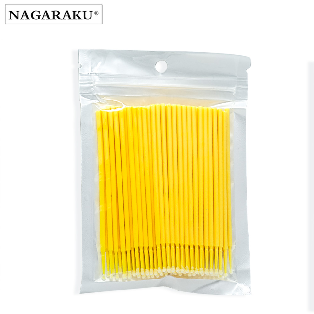 Qingdao Nageer False Eyelash Co., Ltd. NAGARAKU Eyelashes Makeup Maquiagem 100pcs Micro Durable Disposable Applicators Mascara Brush Eyelash lash shampoo brush