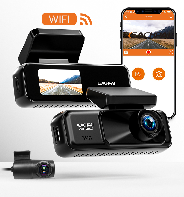 2560 x1440 QHD 1.47-inch OLED Screen 2K Dual Cameras Wifi V6 Novatek 96565 24H Parking monitor & Loop recording & G-Sensor