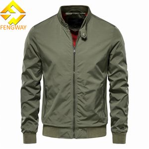 Men's Stand Collar Waterproof Bomber Jacket Outdoor Men Coat Custom Casual Pocket Zipper Top Windbreaker Jacket