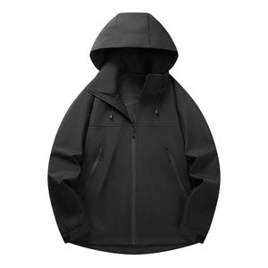 Men's Customizable Outdoor Hard shell Jacket Fishing Hunting Hiking-Mountain Waterproof Hooded Raincoat Zipper Closure