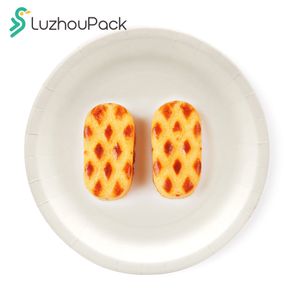 LuzhouPack Customized Eco Disposable Paper Plate Set Tableware for Birthday Parties