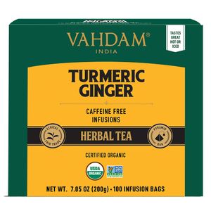 Turmeric Ginger Herbal Tea Tisane, 100 Count