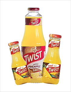 Twist Glass Bottle Pineapple Nectar