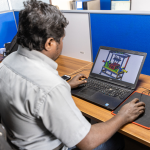 CAD design for a precision component or machine tool