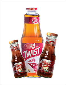 Twist Glass Bottle Apple Nectar