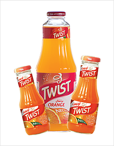 Twist Glass Bottle Orange Nectar