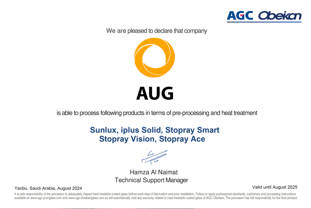 Sunlux, iplus Solid, Stopray Smart, Stopray Vision, Stopray Ace (processed glass products)