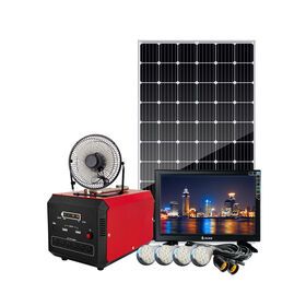 Portable Upgradeable Solar SHS Kits inbuilt LiFePO4 30W 60W Small Home Power System Compact Plastic Case with Poly PV Panel