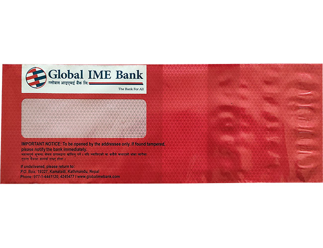 Security Envelope / Poly Mailer for Banking & Finance