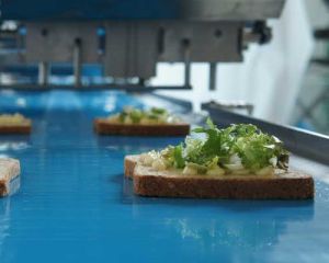 Free flow sandwich line.