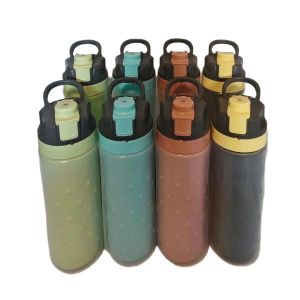 BPA Free Eco-Friendly Hydration Spray Water Bottle Double Wall Thermal Insulation 6 Hours Hand Grip Direct Drinking Push Button