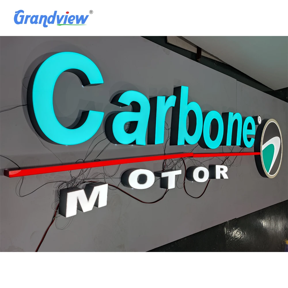 Outdoor Wall Logo Led Channel Letters Company Signage Led 3d Letter Illuminated Sign Led Sign Board for Shop Sign