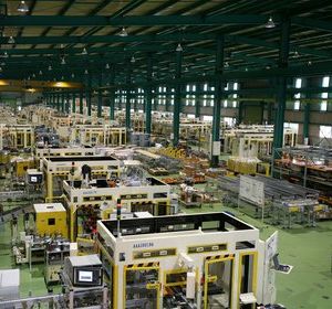 Montagelinien für Motorblock