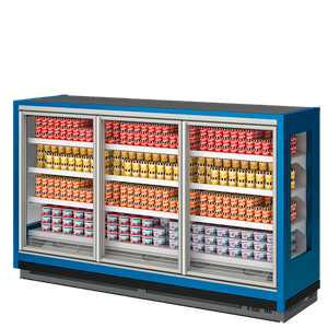 Efficient low-front plug-in multidecks