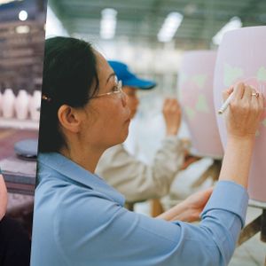 Hand-painted ceramic vase/pot