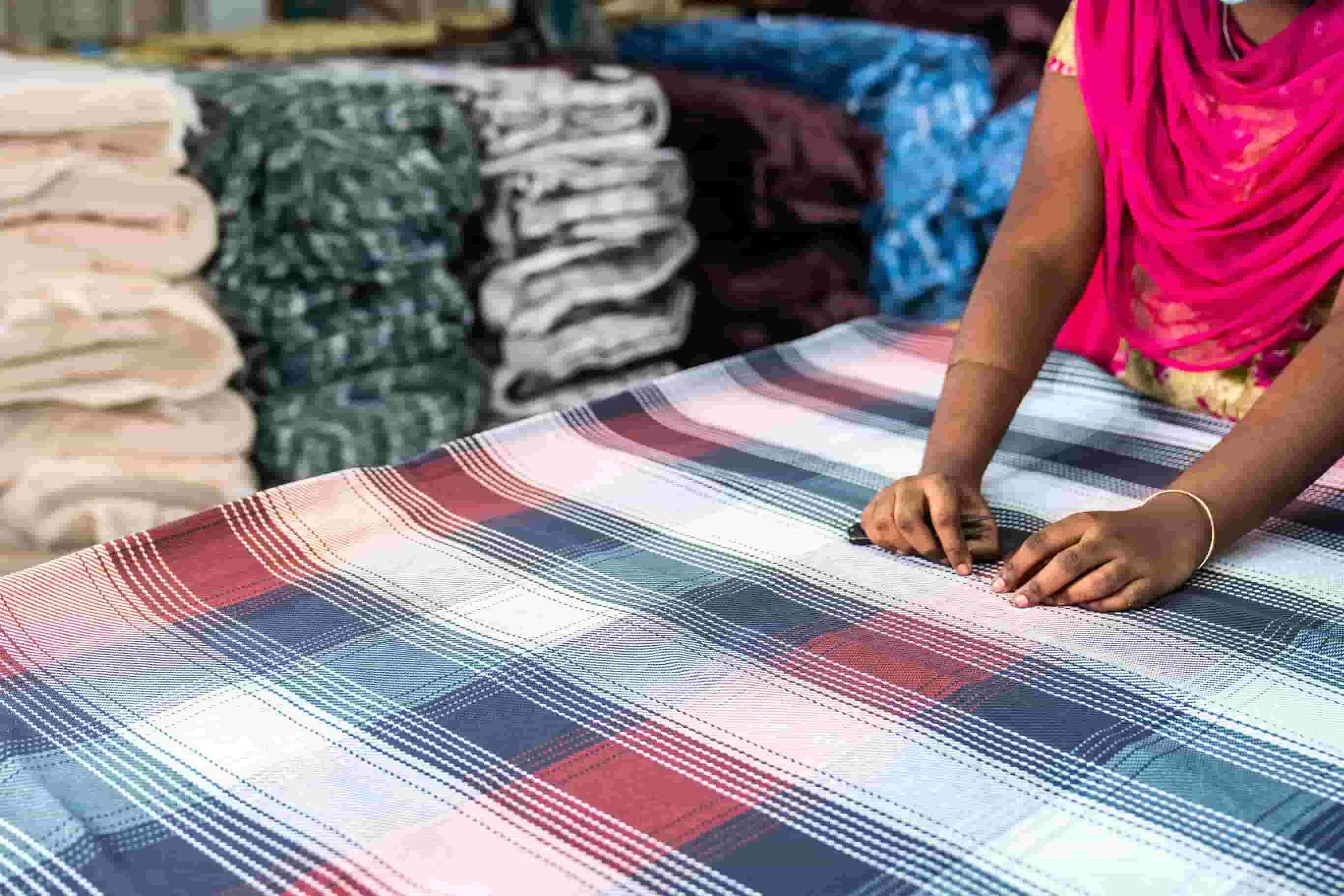 ASHOK TEXTILES Woven Yarn-Dyed Plaid Fabric