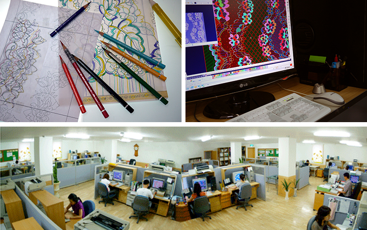 JIN YOUNG TEXCO CO., LTD Lace and Printed Textile Patterns Design