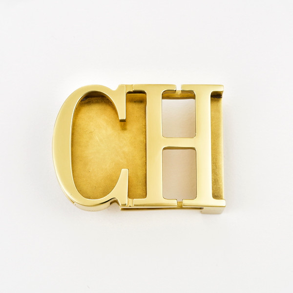 CHENG HOON HARDWARE CO LTD Solid Brass Belt Buckle with 'CH' initials