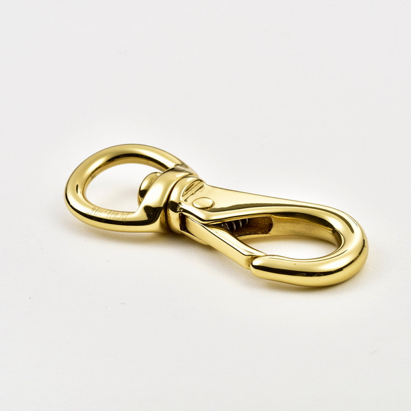 Solid Brass Swivel Lever Snap Hook