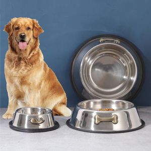 Non-Slip Steel Slow Feeder Dog Bowl