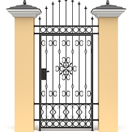 M & J WROUGHT IRON logo
